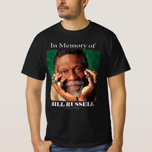 R.I.P Bill Russell Basketball T-Shirt (Vorderseite)