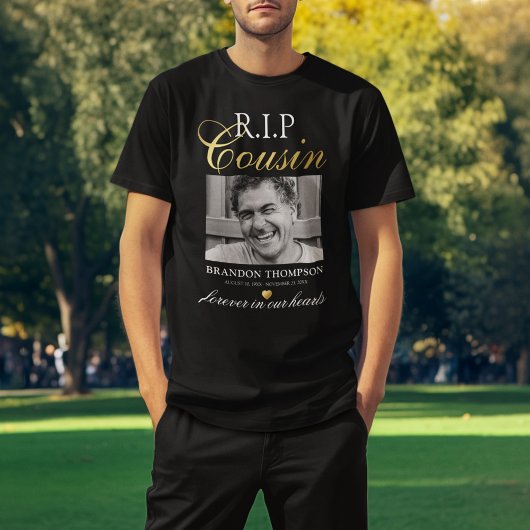 R.I.P Cousin Foto Memorial T-Shirt