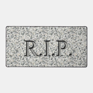 R.I.P. Design Granite Image Headstone Desk Mat Schreibtischunterlage