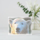 R.I.P. Eisbär Knut Wasserfarbe Postkarte (Stehend Vorderseite)