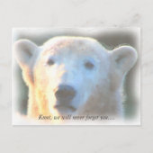 R.I.P. Eisbär Knut Wasserfarbe Postkarte (Vorderseite)