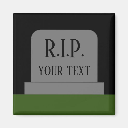 R.I.P. Erholung in Peace Grabstein Grave Magnet (Vorne)