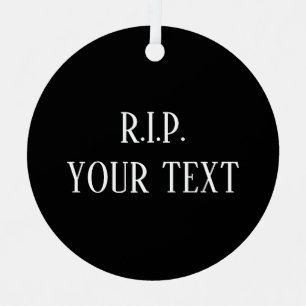 R.I.P. Erholung in Peace Round Black Foto Ornament Aus Metall