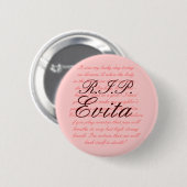 R.I.P. Evita Button (Vorne & Hinten)