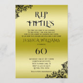 R.I.P. Fifties, Gothic 60th Birthday Einladung (Vorderseite)