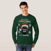 R.I.P. Harambe hässliche Weihnachtsstrickjacke T-Shirt (Vorne ganz)