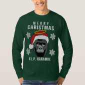 R.I.P. Harambe hässliche Weihnachtsstrickjacke T-Shirt (Vorderseite)