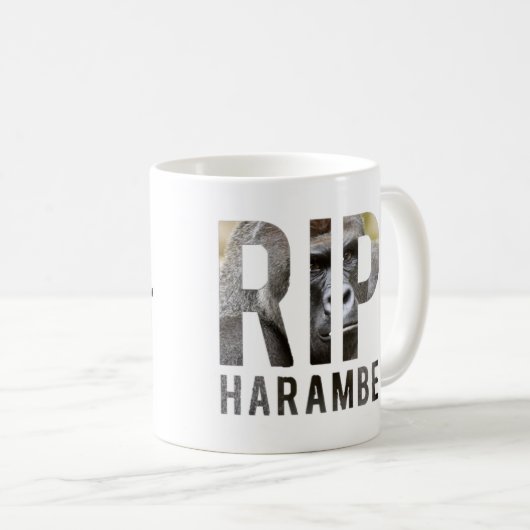 R.I.P Harambe Tasse (VorderseiteRechts)