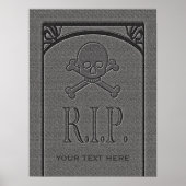R.I.P. Individuelle Name Gravestone Halloween Prop Poster (Vorne)