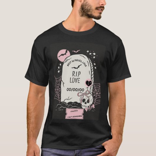 R.I.P. Love,Funny Anti-Valentine’s Day Card T-Shirt (Vorderseite)