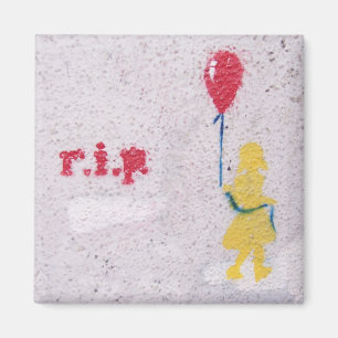 r.i.p. Schablone: Mädchen mit dem roten Ballon Magnet