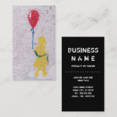r.i.p. Schablone: Mädchen mit dem roten Ballon Visitenkarte (Vorne/Hinten)