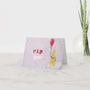 r.i.p. stencil : girl with the red balloon karte