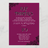 R.I.P. Thirties, Gothic 40th Birthday Einladung (Vorderseite)