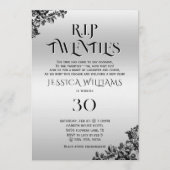 R.I.P. Twenties, Gothic 30th Birthday Einladung (Vorderseite)