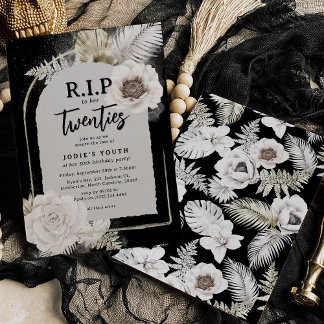 R.I.P. zu ihren Zwanzigern Floral 30. Geburtstag Einladung