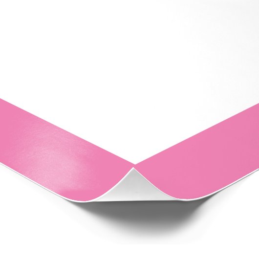 R is for Name Pink Foto Poster (Ecke)