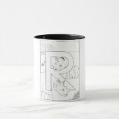 R is for Rhinoceros Monogram Tasse (Zentrum)