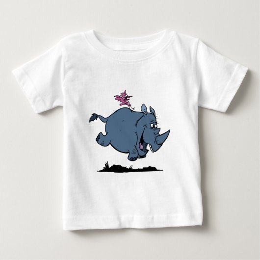 R ist für Nashorn Baby T-shirt (Vorderseite)