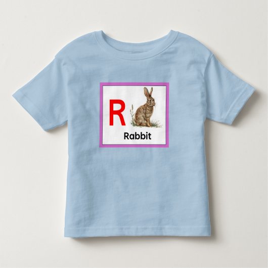 R ist für Rabbit Kleinkind T-shirt (Vorderseite)