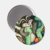 R ist für Raccoon Magnet (Vorderseite/Rückseite)