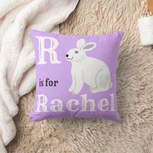 R ist für Rachel baby girl Throw Pillow geeignet Kissen (Decke)
