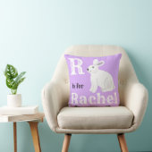 R ist für Rachel baby girl Throw Pillow geeignet Kissen (Stuhl )