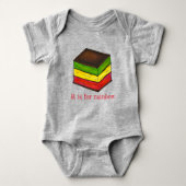 R ist für Rainbow Italian Seven Layer Cookie ABCs Baby Strampler (Vorderseite)