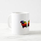 R ist für Rainbow Lorikeet Kaffeetasse (Vorderseite Links)