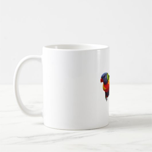 R ist für Rainbow Lorikeet Kaffeetasse (Links)
