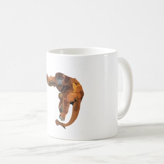 R ist für Red Howler Monkey Kaffeetasse (VorderseiteRechts)