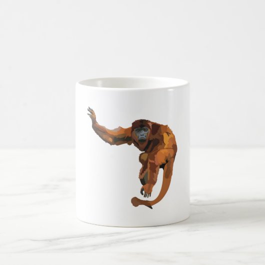 R ist für Red Howler Monkey Kaffeetasse (Mittel)