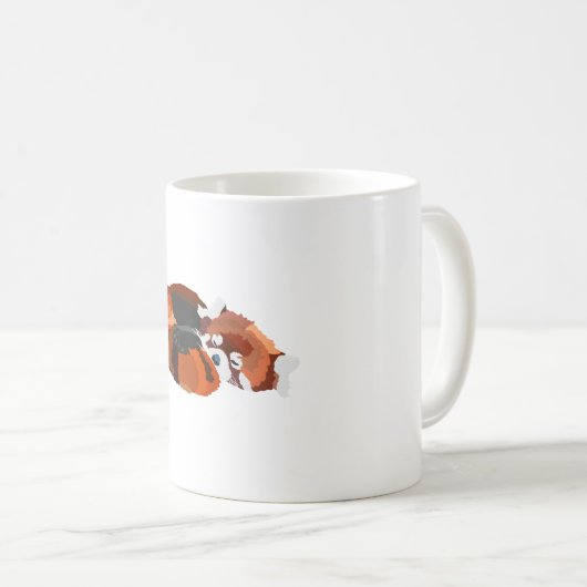 R ist für Red Panda Kaffeetasse (VorderseiteRechts)