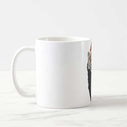 R ist für Red Panda Kaffeetasse (Links)