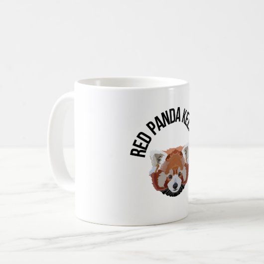 R ist für Red Panda Keeper Kaffeetasse (Vorderseite Links)