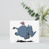 R ist für Rhino Postkarte (Stehend Vorderseite)