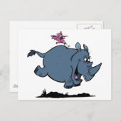 R ist für Rhino Postkarte (Vorne/Hinten)