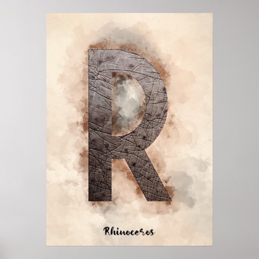 R ist für Rhinoceros Poster (Vorne)