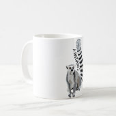 R ist für Ring Tails Lemur Kaffeetasse (Vorderseite Links)