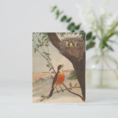 R ist für Robin Postkarte (Stehend Vorderseite)