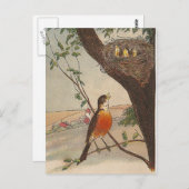 R ist für Robin Postkarte (Vorne/Hinten)