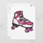 R ist für Rollerskate Postkarte (Vorne/Hinten)