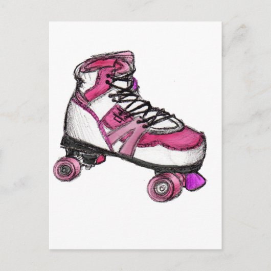 R ist für Rollerskate Postkarte (Vorderseite)