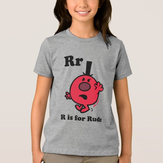 R ist für Rude Tri-Blend Shirt (Vorderseite)
