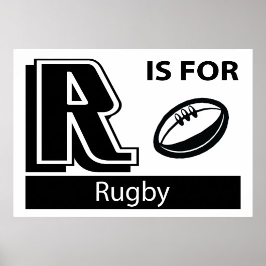 R ist für Rugby Poster (Vorne)