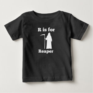 R ist für Sensenmann Baby T-shirt