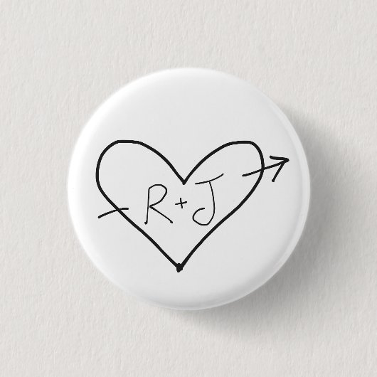 R+J Romeo und Julia Button (Vorderseite)