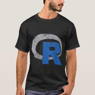 R Logo Programmierung Vintage Data Science Statist T-Shirt