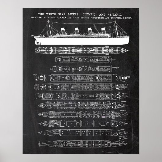 R.M.S. Titanic Patent Poster (Vorne)