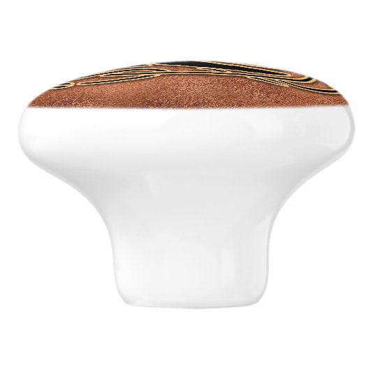 R Mackintosh Style Door/Drawer Knock Keramikknauf (Seitenansicht)